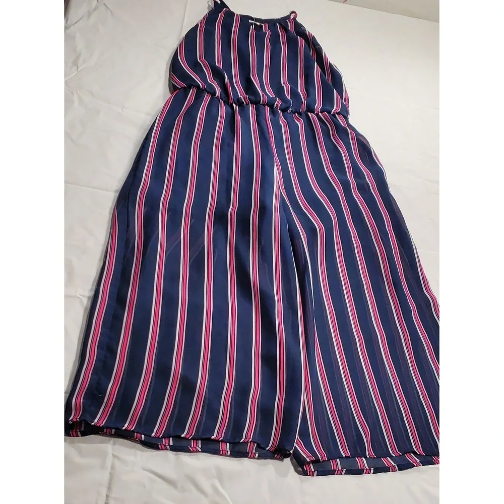 Amy Byer Girls Dress 14, Embellished‎ Striped Purple And Blue Great Condition